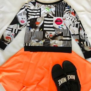Neon Orange skirt